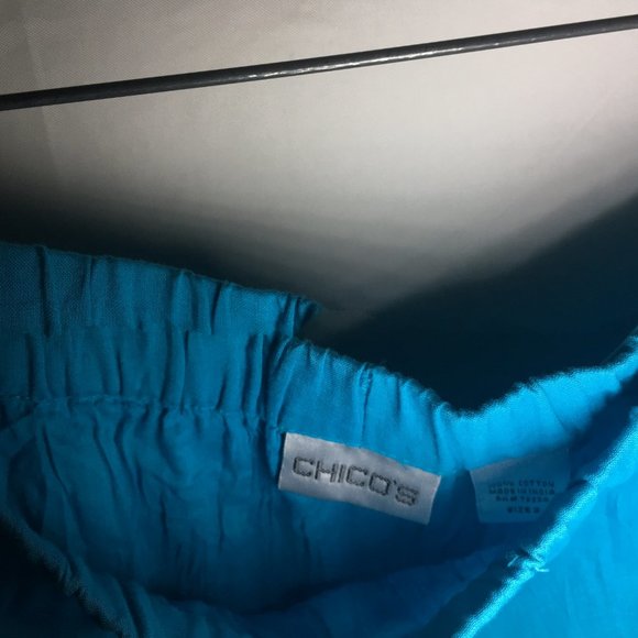 Chico's Blue Maxi Skirt Size 2 Pleated - Picture 3 of 4